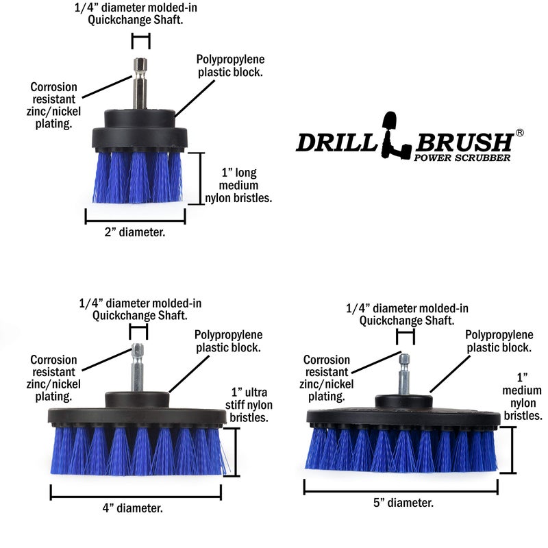 Drillbrush Kayak - Canoe - Yacht - Raft - Drill Brush - Boat Accessories - Fiberglass - Hull Cleaner - Cleaning Supplies - Pond Scum, Oil Residue, Weeds, Barnacles, Oxidation - Spin Brush Kit - Image 5